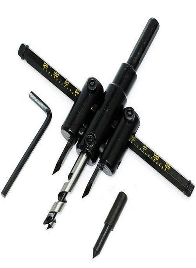uptodateproducts مجموعة أدوات وملحقات من سبائك الصلب من Uptodateproducts، تتضمن منشار ثقب دائري معدني قابل للتعديل، وقاطع لقم الثقب. - Image 1